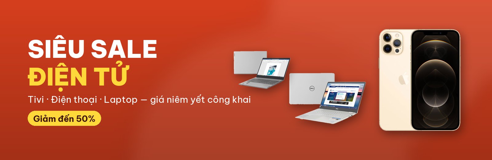 Siêu sale điện tử — giảm đến 50%